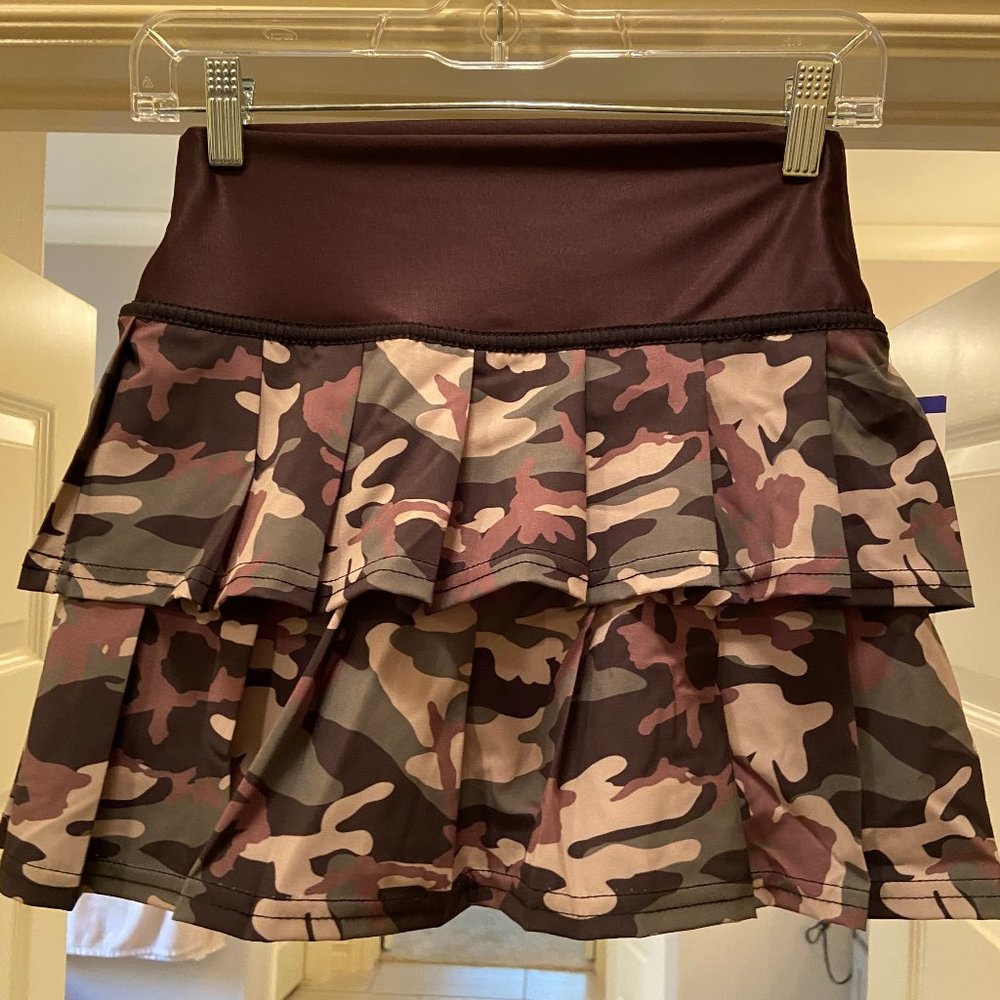 Faye + Florie Lisa 2 Tier Camo Tennis Skirt